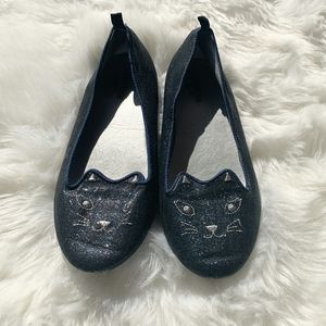 Girls blue cat shoes